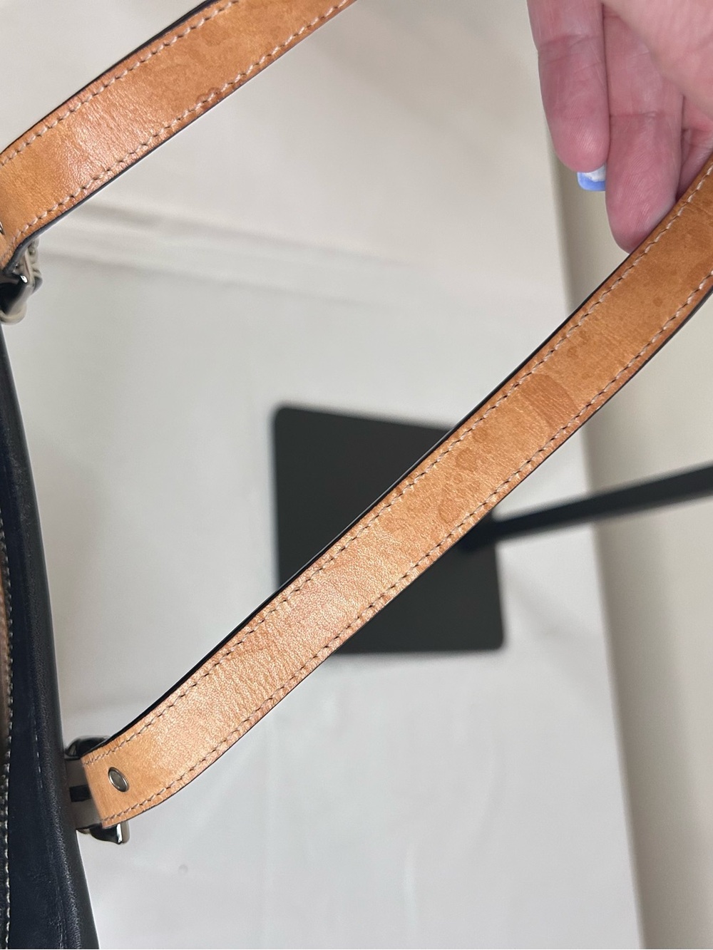 Coach Classic Two-Tone Black and White Women's Tote Bag - Picture 10 of 13